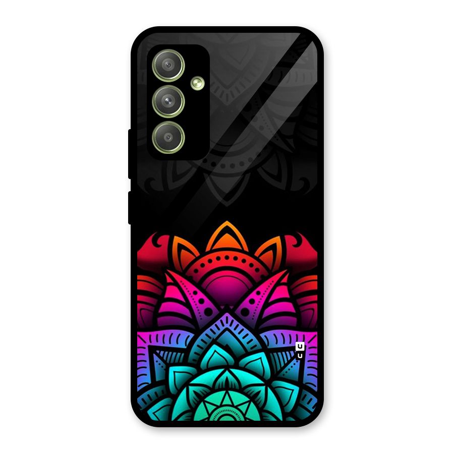 Wonderful Floral Glass Back Case for Galaxy A54