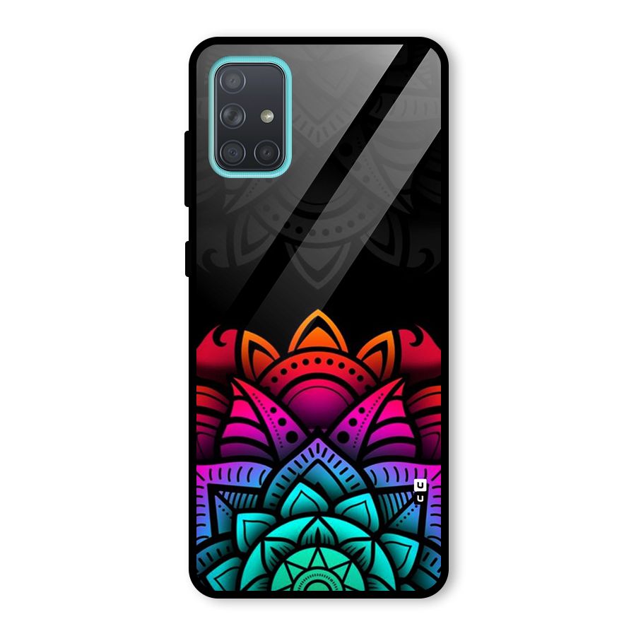 Wonderful Floral Glass Back Case for Galaxy A71