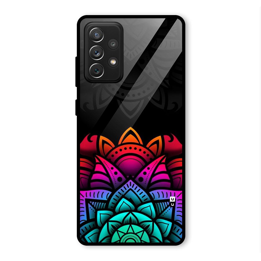 Wonderful Floral Glass Back Case for Galaxy A72