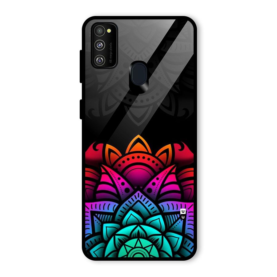 Wonderful Floral Glass Back Case for Galaxy M30s