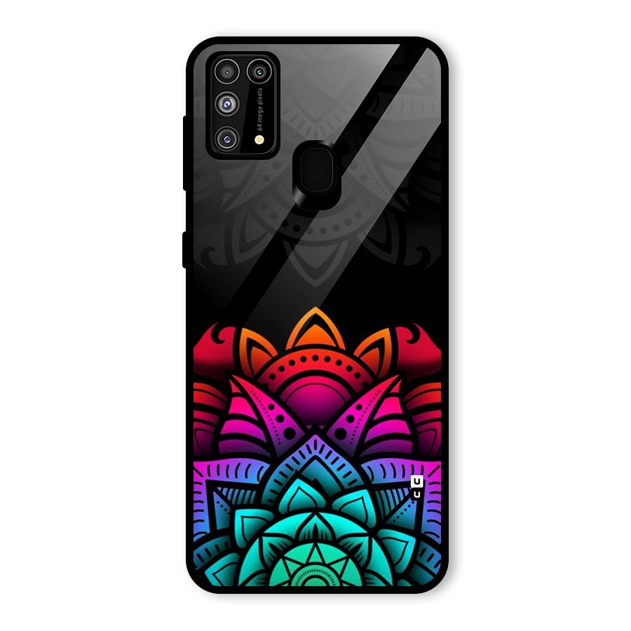 Wonderful Floral Glass Back Case for Galaxy M31