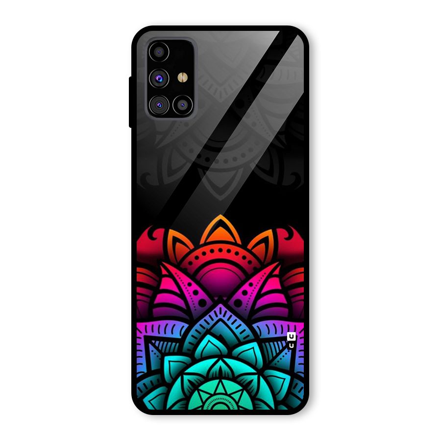 Wonderful Floral Glass Back Case for Galaxy M31s