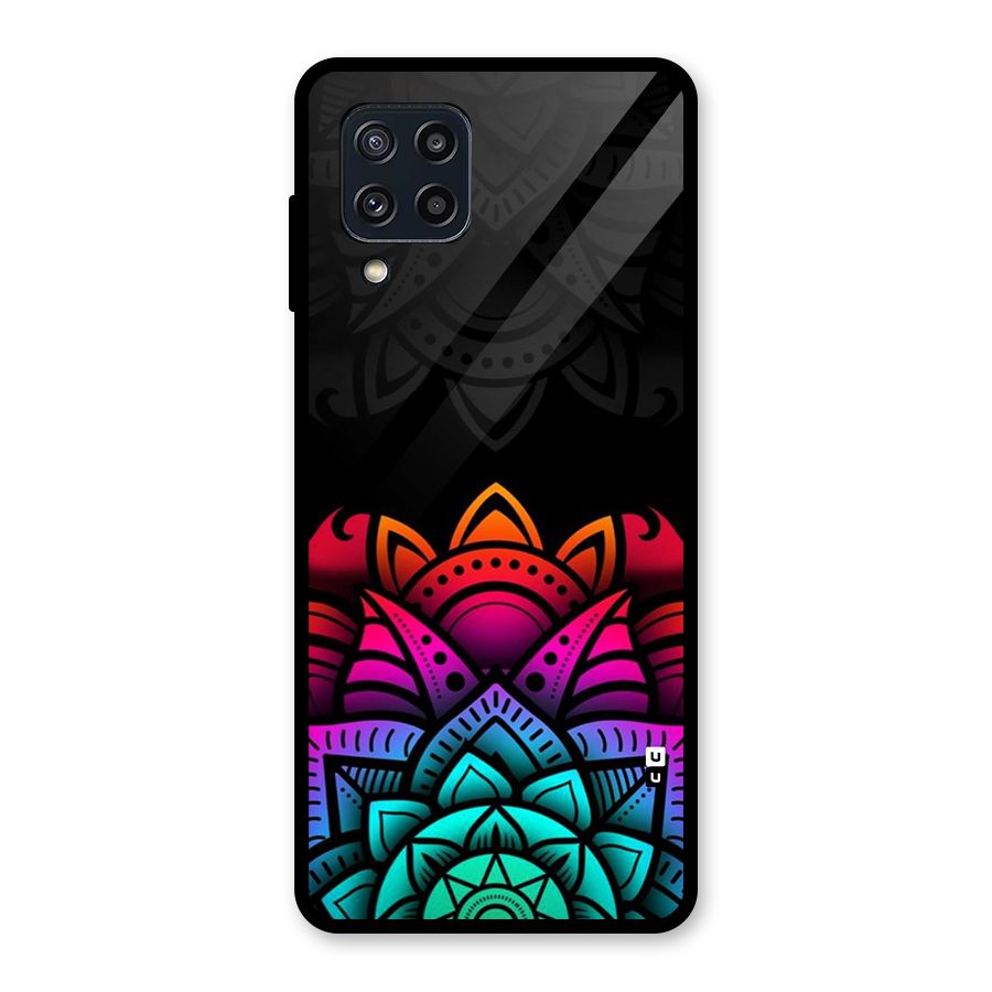 Wonderful Floral Glass Back Case for Galaxy M32