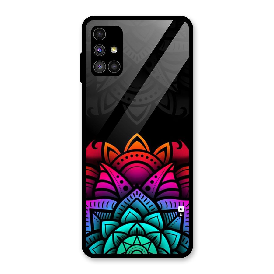 Wonderful Floral Glass Back Case for Galaxy M51