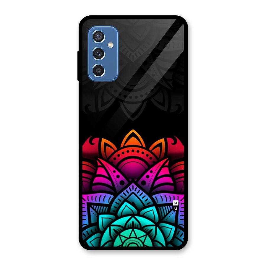 Wonderful Floral Glass Back Case for Galaxy M52 5G