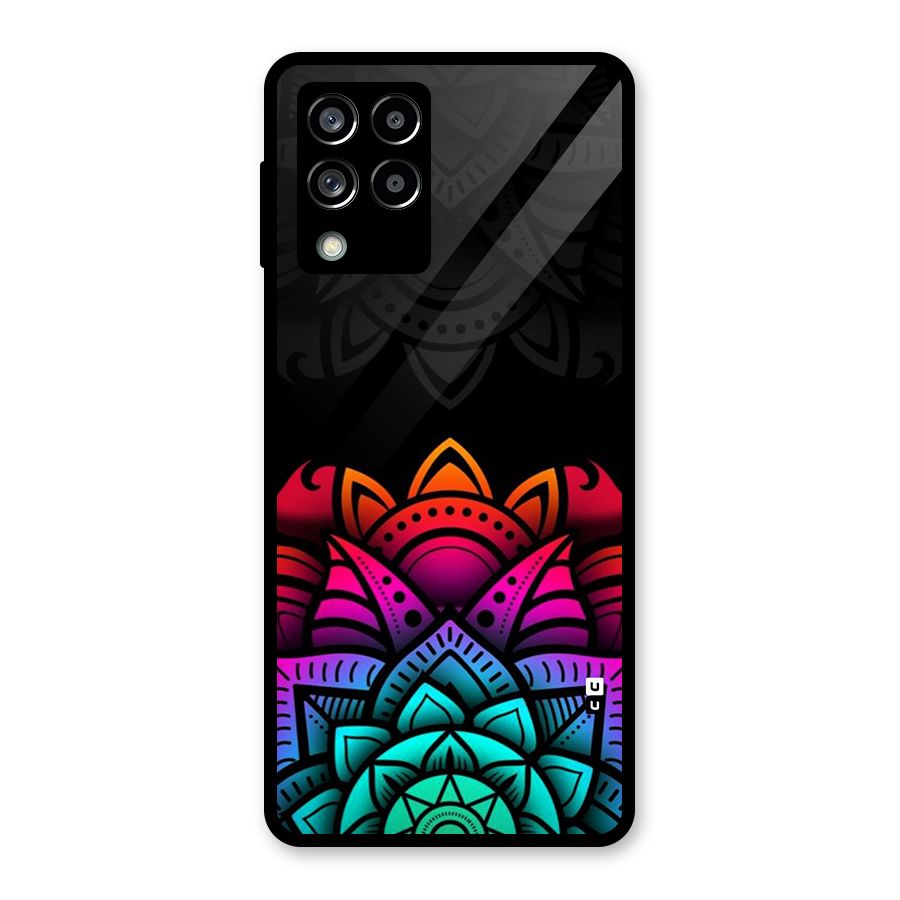 Wonderful Floral Glass Back Case for Galaxy M53 5G