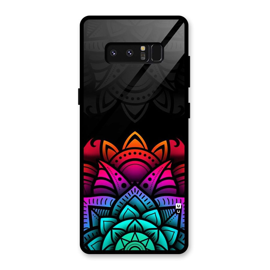 Wonderful Floral Glass Back Case for Galaxy Note 8