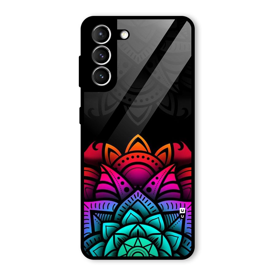 Wonderful Floral Glass Back Case for Galaxy S21 5G