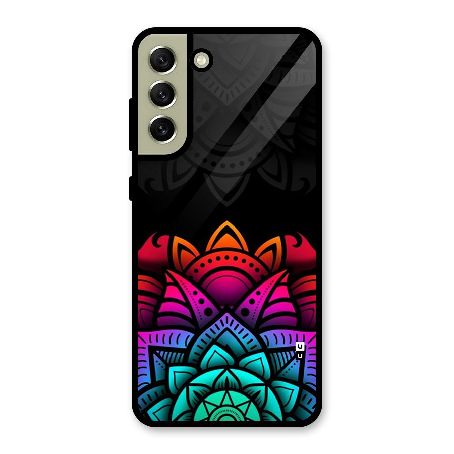 Wonderful Floral Glass Back Case for Galaxy S21 FE 5G