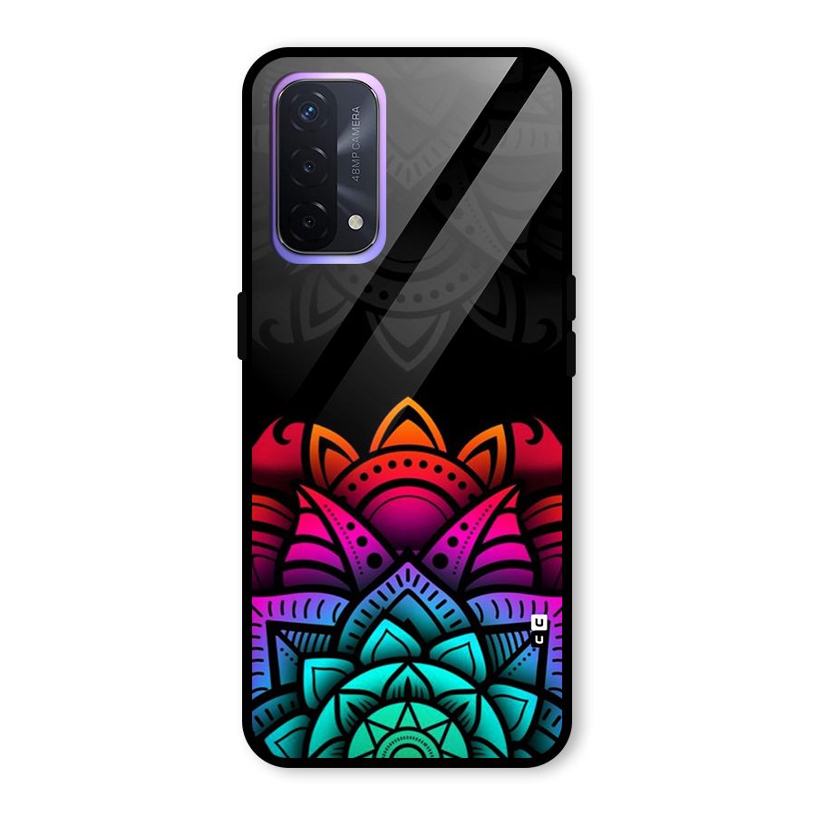 Wonderful Floral Glass Back Case for Oppo A74 5G