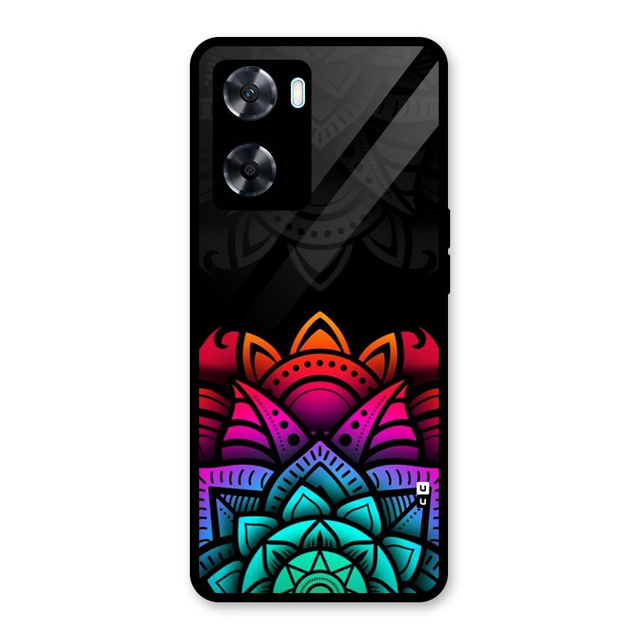 Wonderful Floral Glass Back Case for Oppo A77