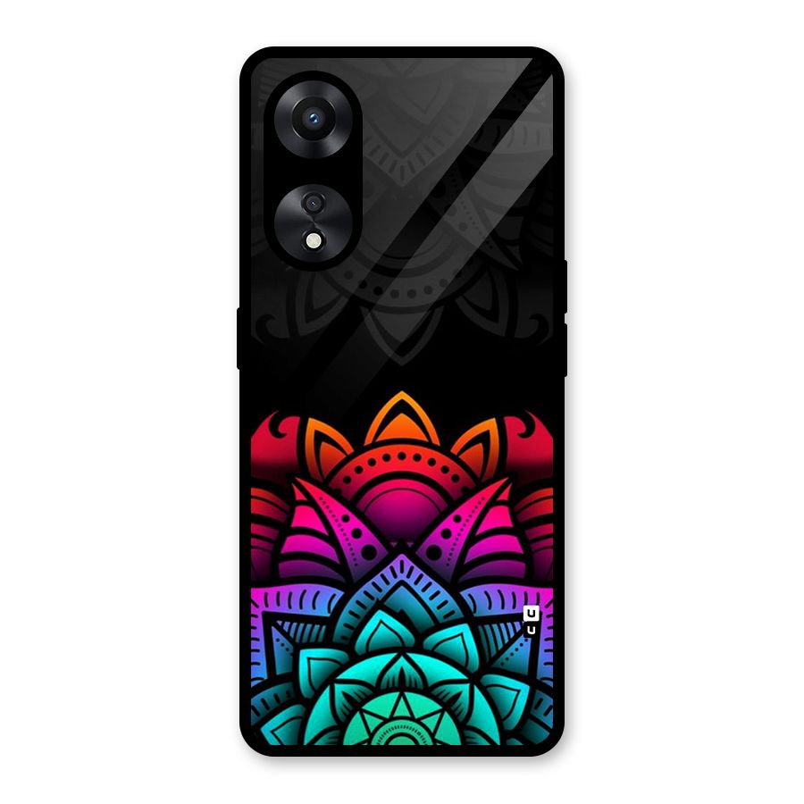 Wonderful Floral Glass Back Case for Oppo A78