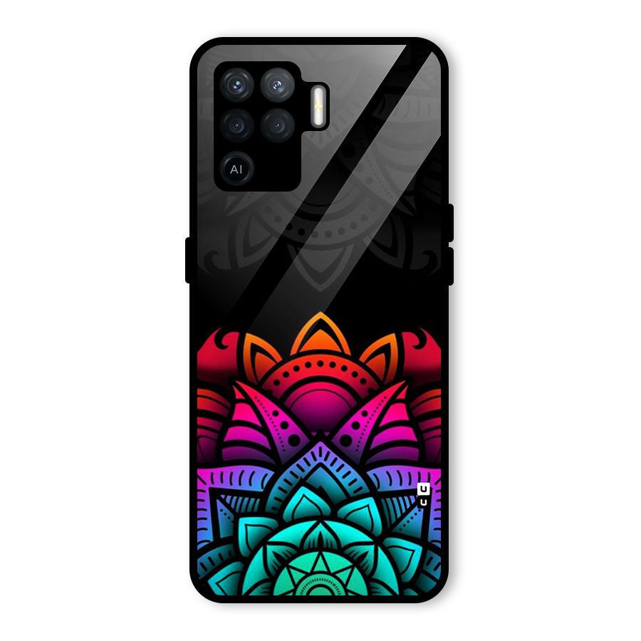 Wonderful Floral Glass Back Case for Oppo F19 Pro