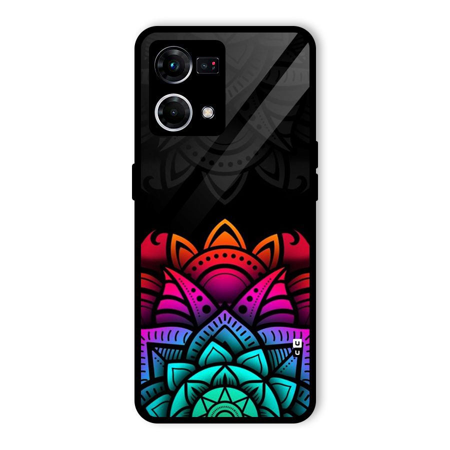 Wonderful Floral Glass Back Case for Oppo F21s Pro 4G