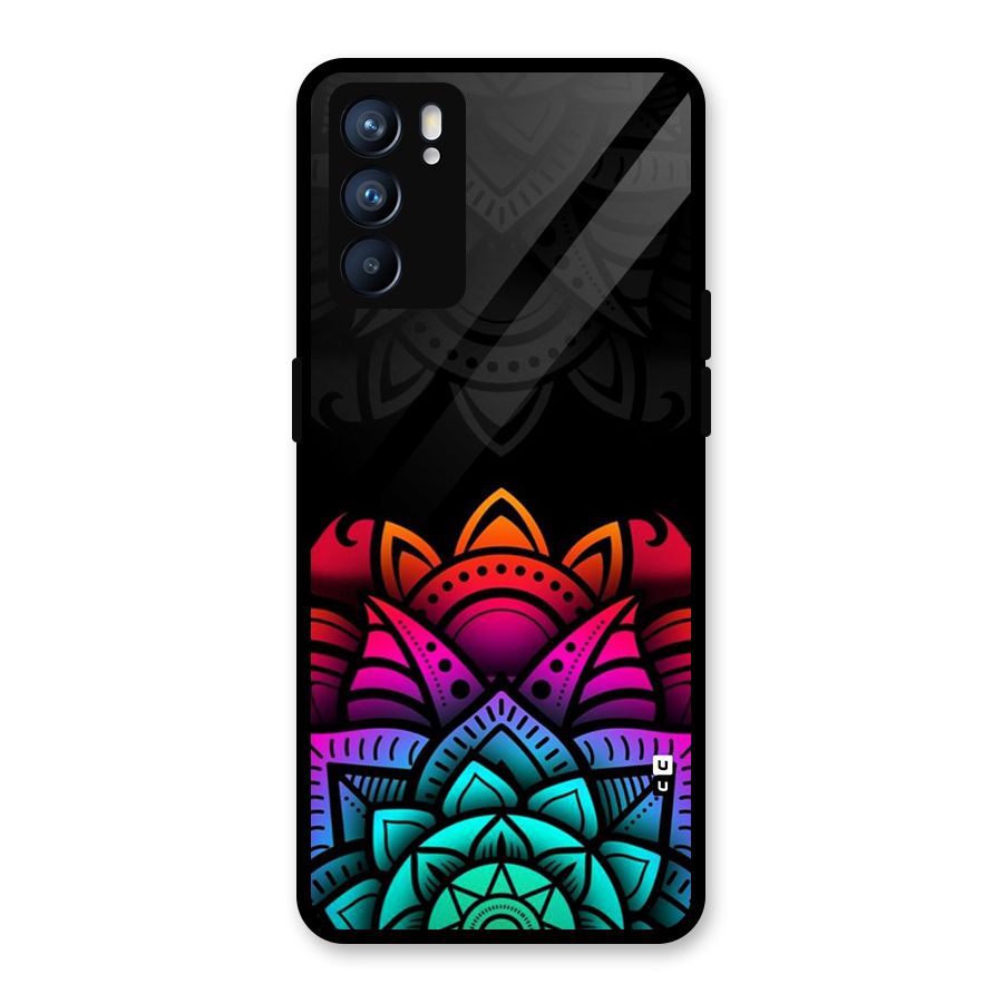 Wonderful Floral Glass Back Case for Oppo Reno6 5G