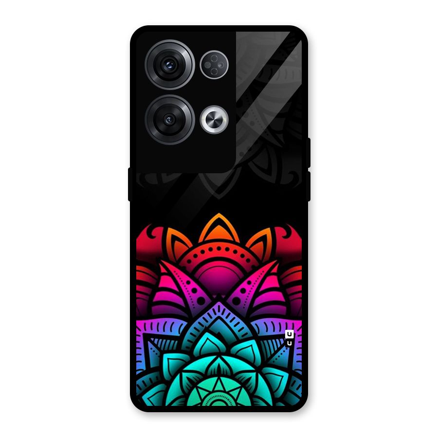 Wonderful Floral Glass Back Case for Oppo Reno8 Pro 5G