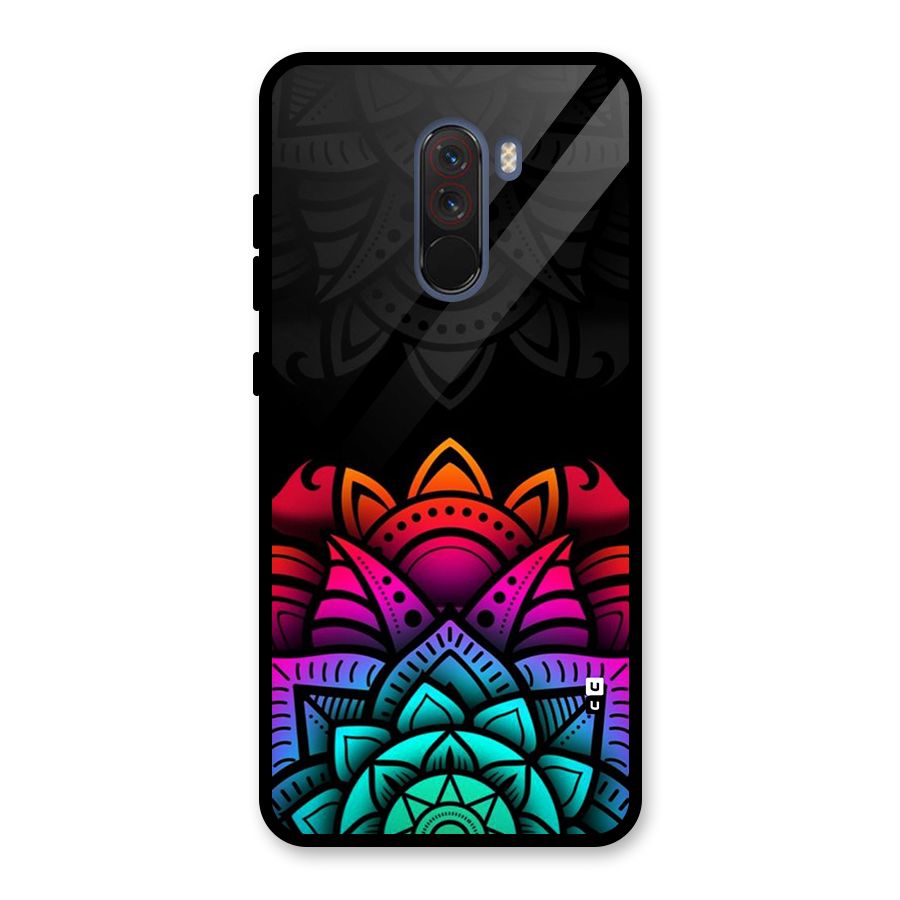 Wonderful Floral Glass Back Case for Poco F1