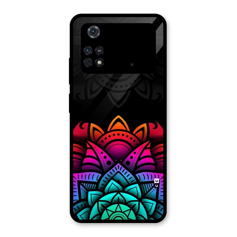 Wonderful Floral Glass Back Case for Poco M4 Pro 4G