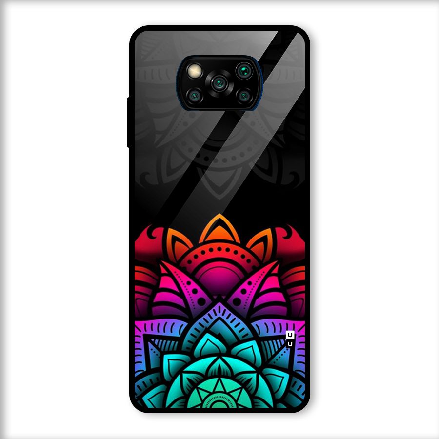 Wonderful Floral Glass Back Case for Poco X3