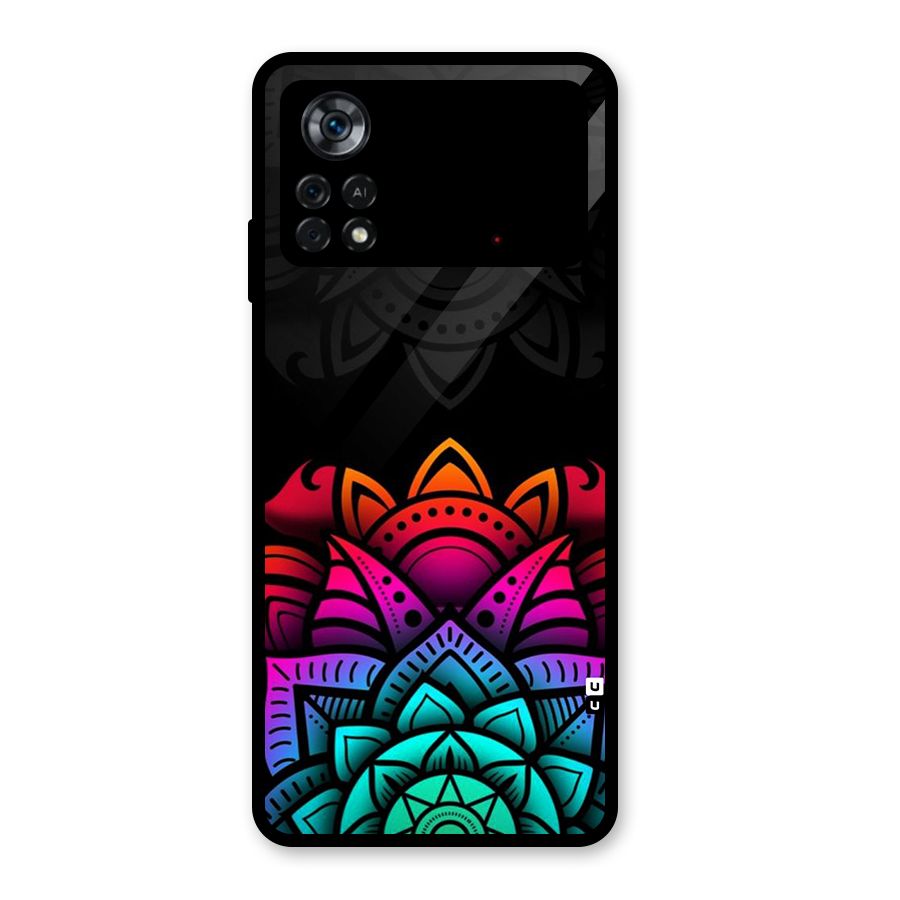 Wonderful Floral Glass Back Case for Poco X4 Pro 5G