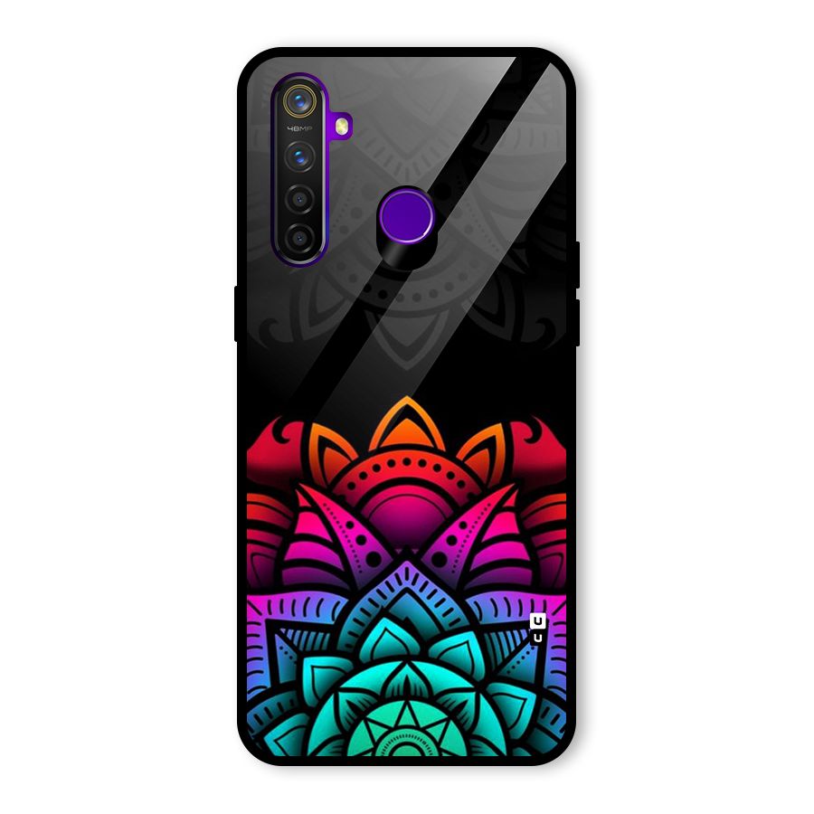 Wonderful Floral Glass Back Case for Realme 5 Pro