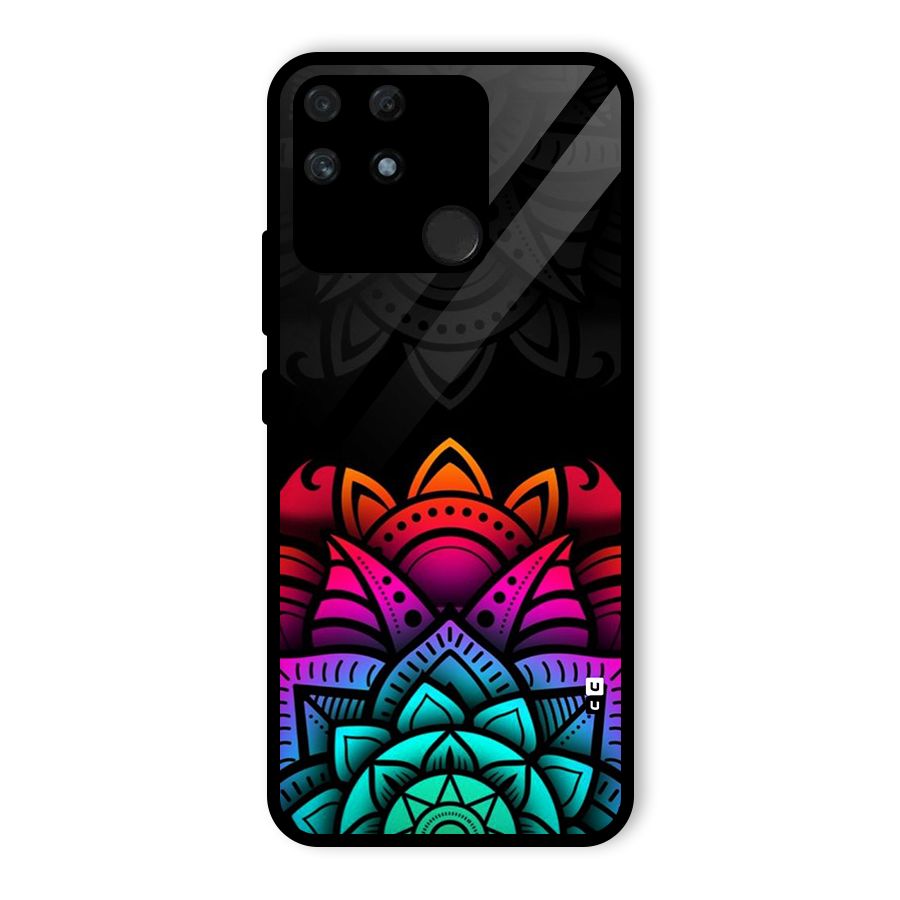 Wonderful Floral Glass Back Case for Realme Narzo 50A