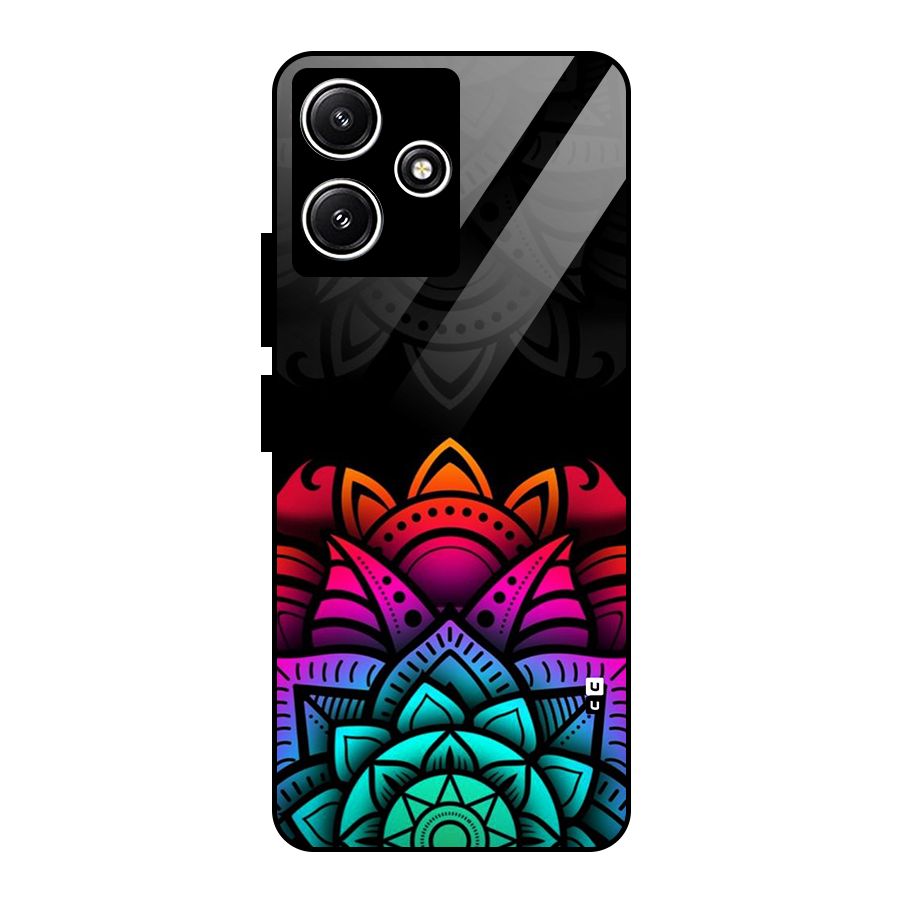 Wonderful Floral Glass Back Case for Redmi 12 5G