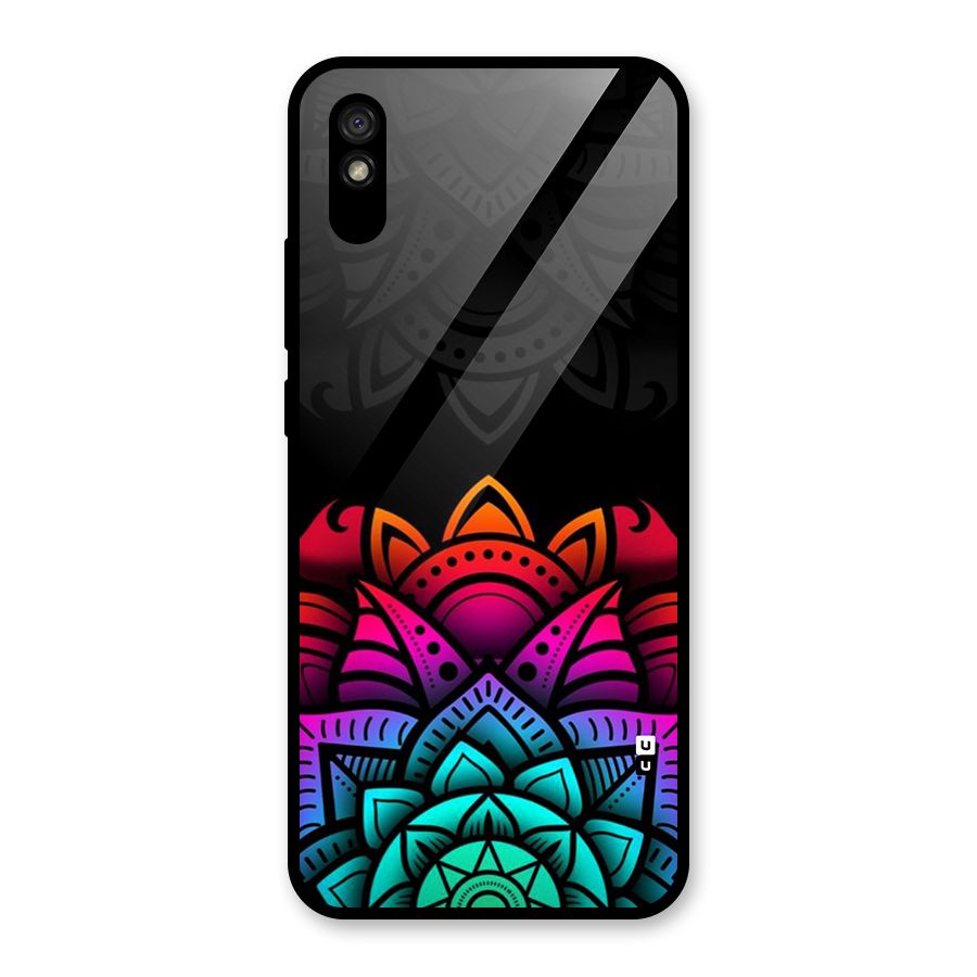 Wonderful Floral Glass Back Case for Redmi 9i