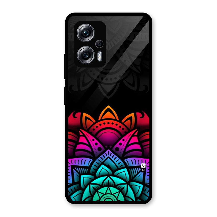 Wonderful Floral Glass Back Case for Redmi K50i