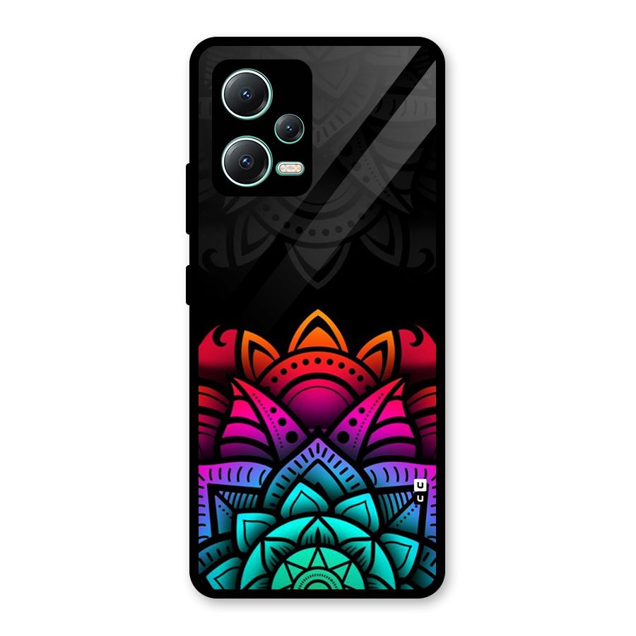 Wonderful Floral Glass Back Case for Redmi Note 12 5G