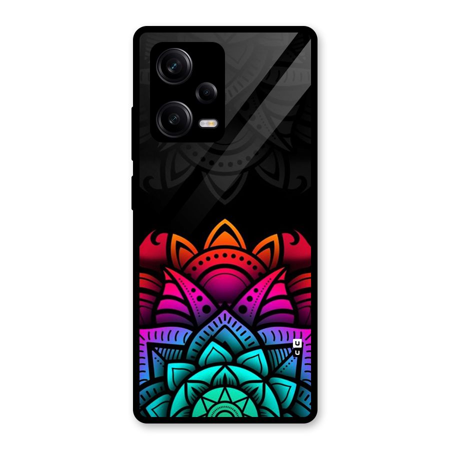 Wonderful Floral Glass Back Case for Redmi Note 12 Pro
