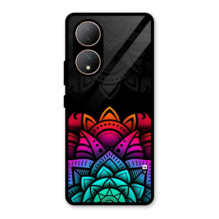 Wonderful Floral Glass Back Case for Vivo T2