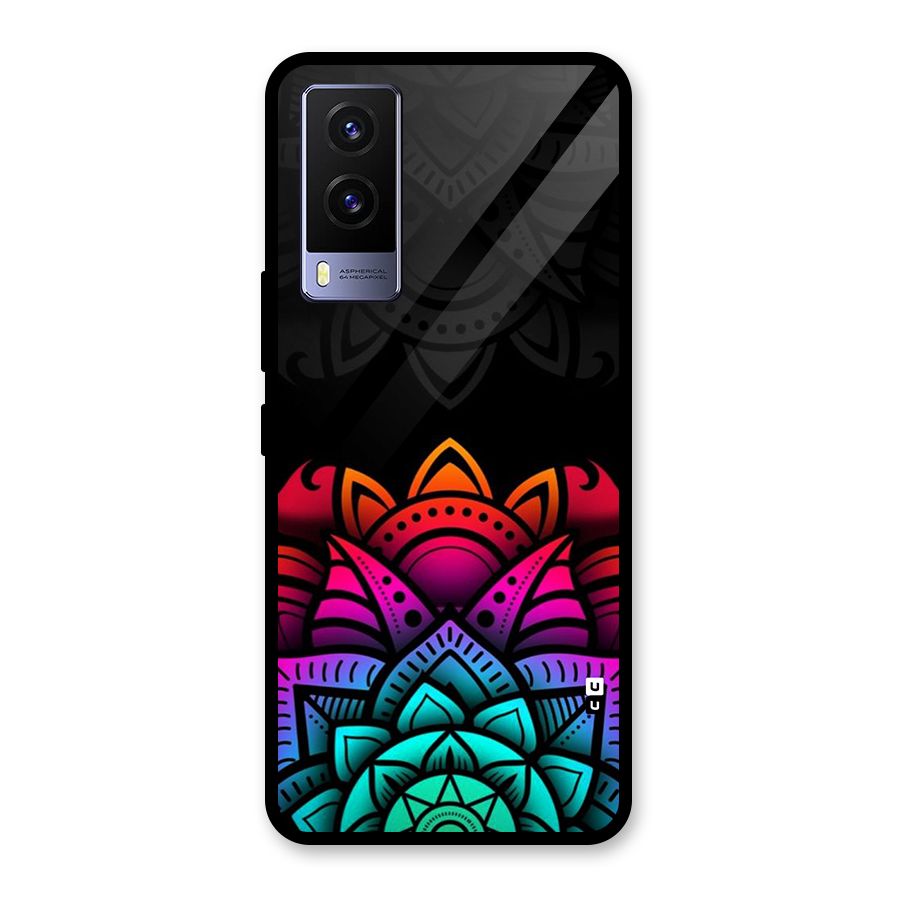 Wonderful Floral Glass Back Case for Vivo V21e 5G