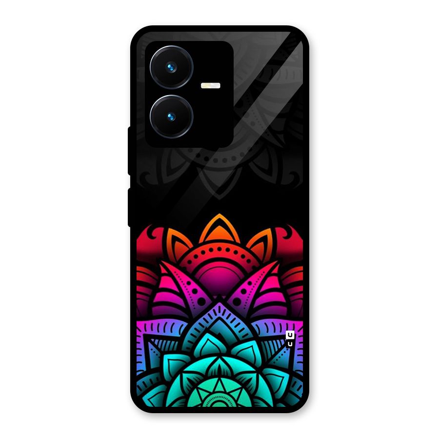Wonderful Floral Glass Back Case for Vivo Y22