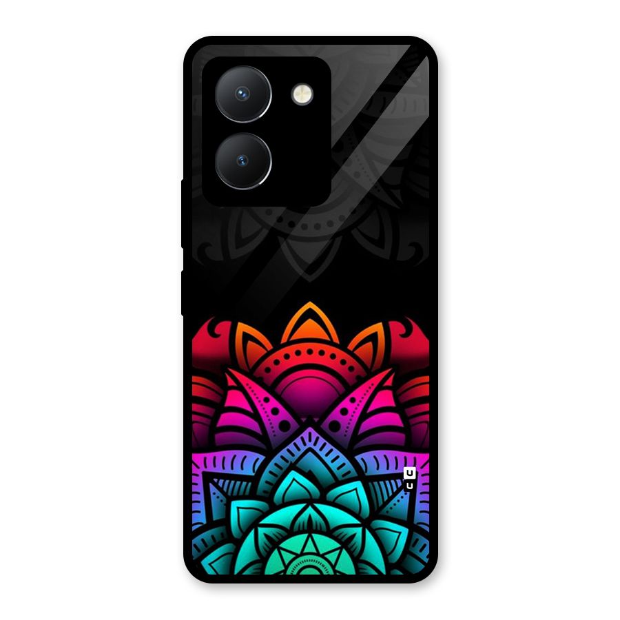 Wonderful Floral Glass Back Case for Vivo Y36