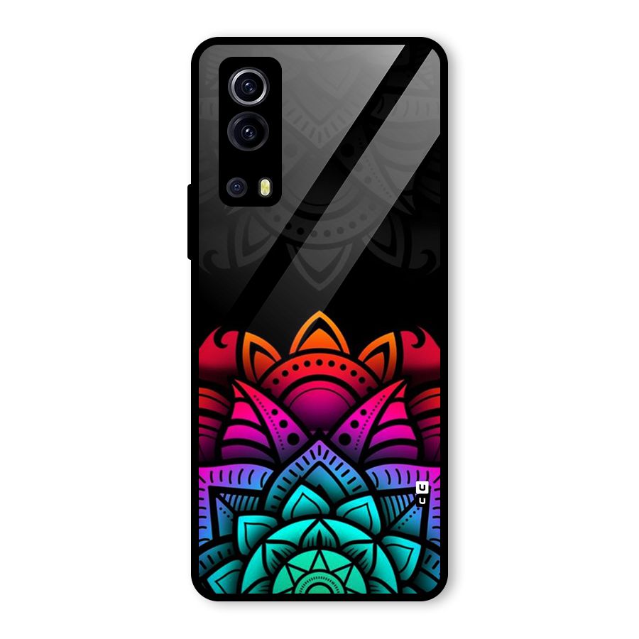 Wonderful Floral Glass Back Case for Vivo iQOO Z3