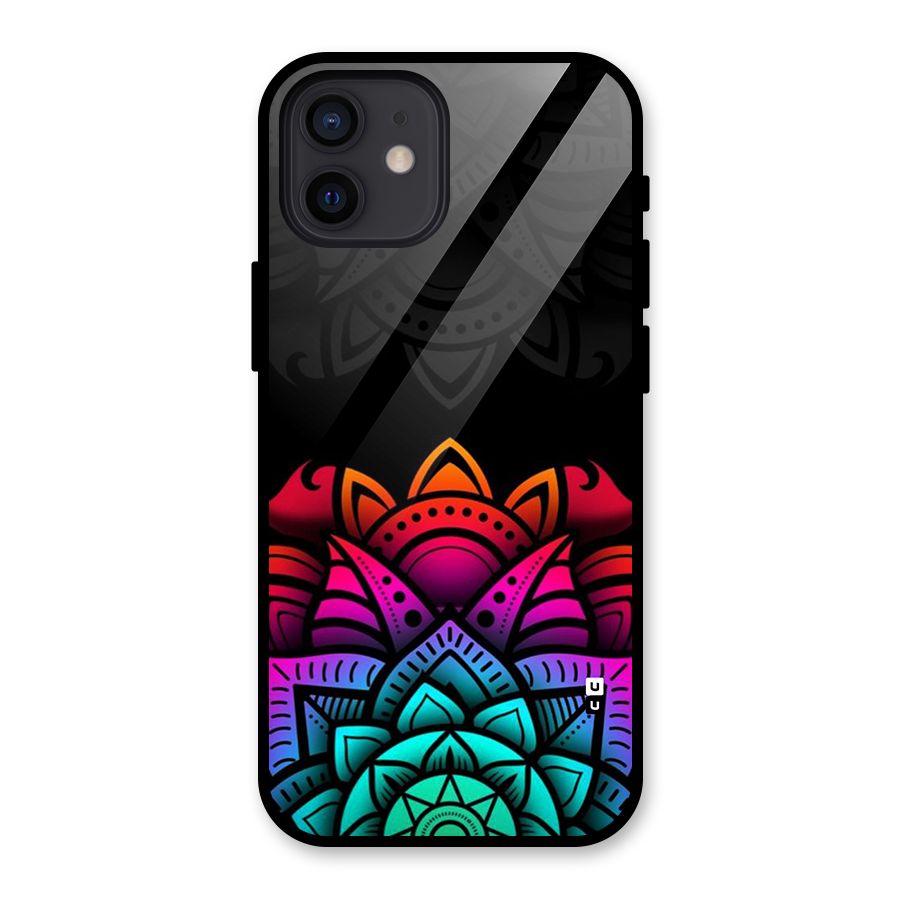 Wonderful Floral Glass Back Case for iPhone 12