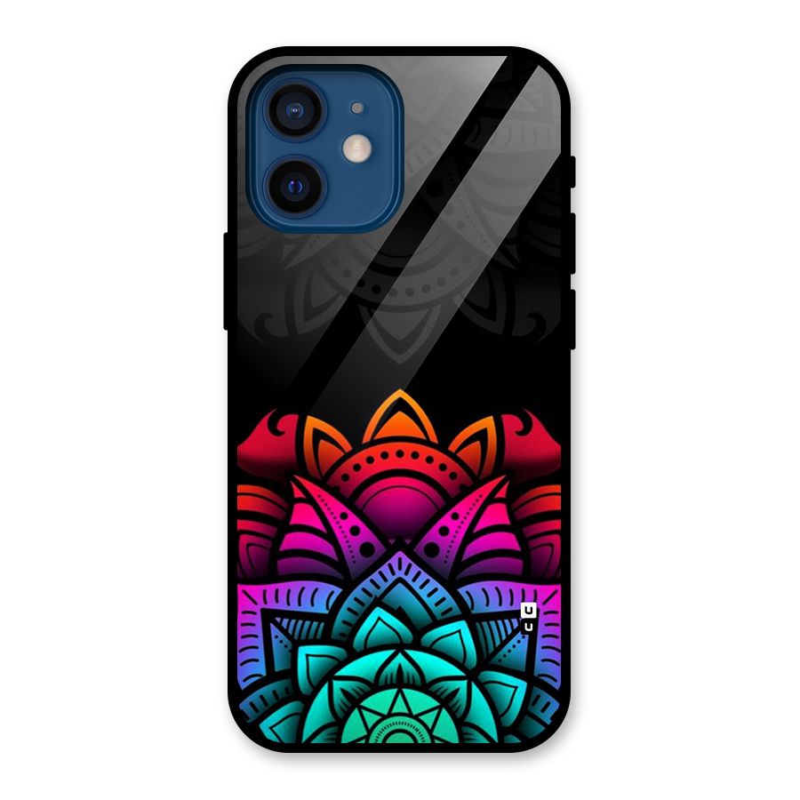 Wonderful Floral Glass Back Case for iPhone 12 Mini