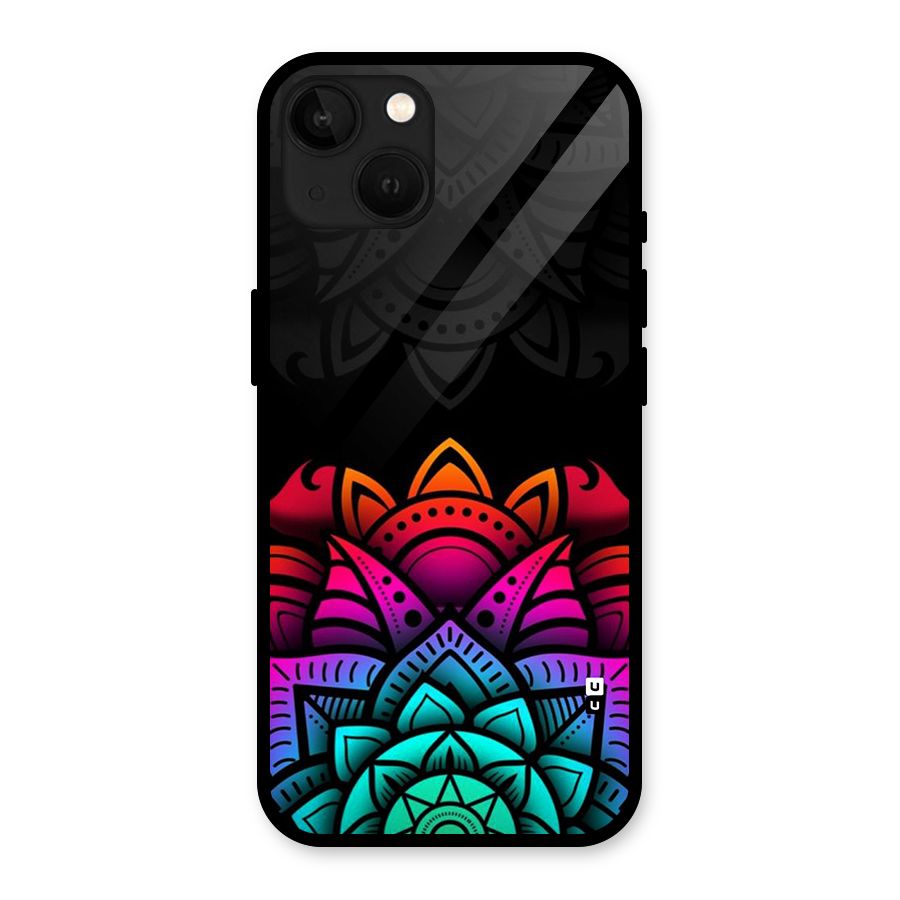 Wonderful Floral Glass Back Case for iPhone 13