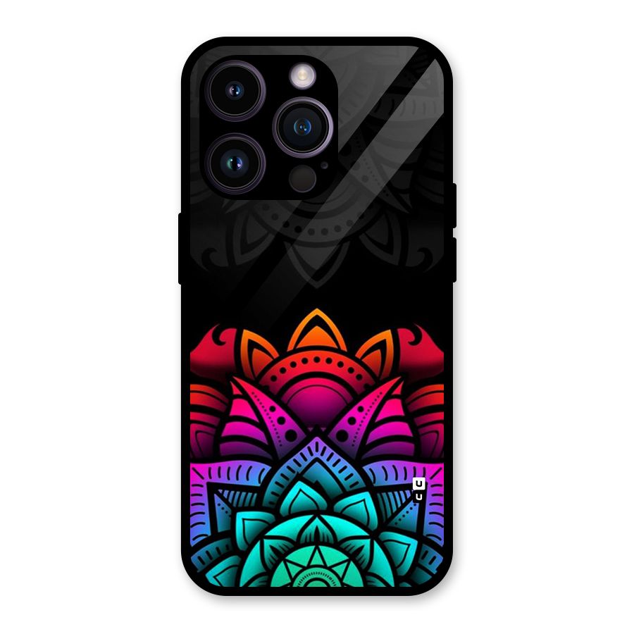 Wonderful Floral Glass Back Case for iPhone 14 Pro