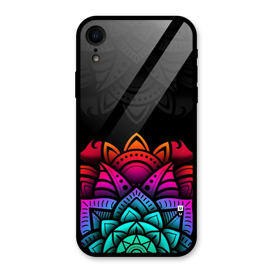 Wonderful Floral Glass Back Case for iPhone XR