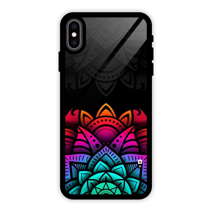 Wonderful Floral Glass Back Case for iPhone XS Max