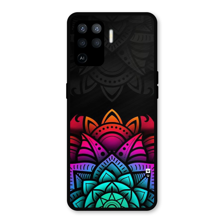 Wonderful Floral Metal Back Case for Oppo F19 Pro