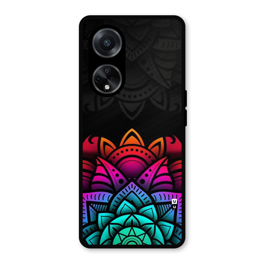 Wonderful Floral Metal Back Case for Oppo F23