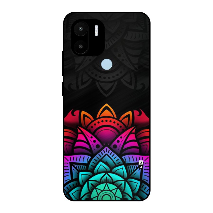 Wonderful Floral Metal Back Case for Redmi A1 Plus