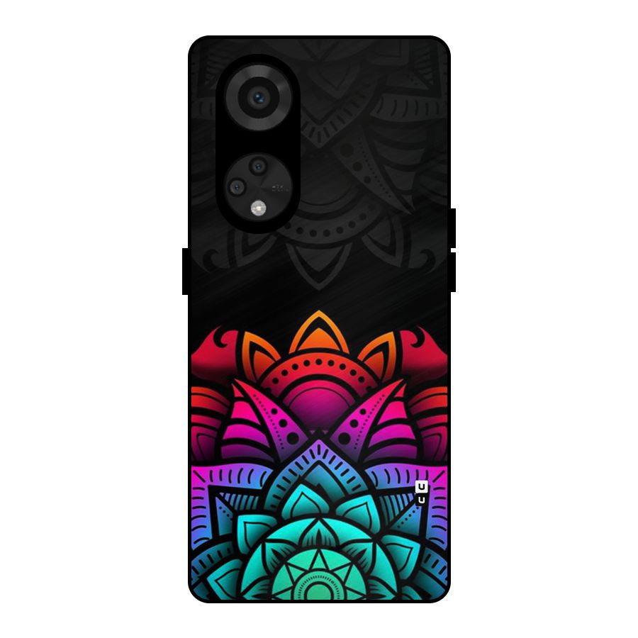 Wonderful Floral Metal Back Case for Reno8 T 5G