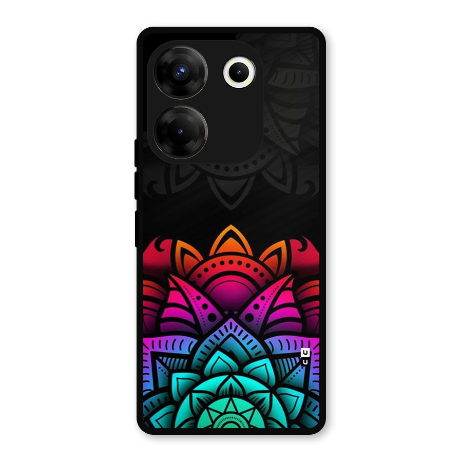 Wonderful Floral Metal Back Case for Tecno Camon 20 Pro