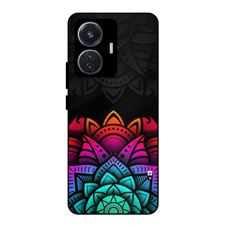 Wonderful Floral Metal Back Case for Vivo T1 44W