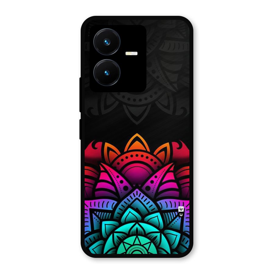 Wonderful Floral Metal Back Case for Vivo Y22