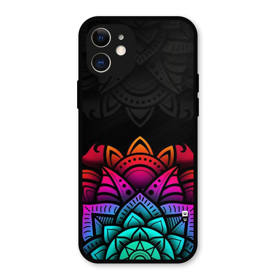 Wonderful Floral Metal Back Case for iPhone 12